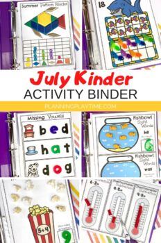 Binder of activities for kids on the plane