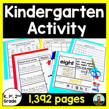 Preview of Kindergarten Activity Bundle - Reading and Math 