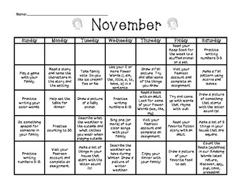 Kindergarten Activity Calendars by Early Elementary Resources | TPT