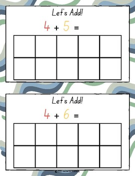 Kindergarten - Adding within 10 - Using Red & Yellow Counters | TPT