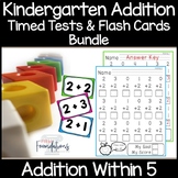 Kindergarten Addition Flash Cards and Timed Tests Bundle -