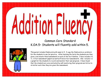 Preview of Kindergarten Addition Fluency