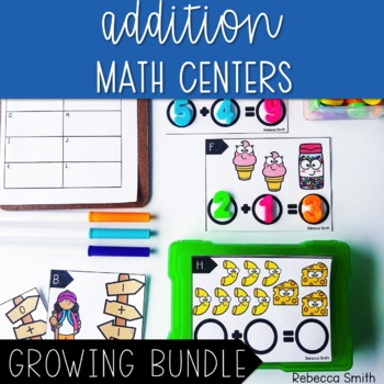 Preview of Addition to 10 - Kindergarten Centers, Activities, Lessons, and Worksheets