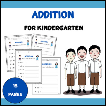 Preview of Kindergarten Addition, Math worksheet