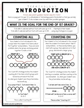 Preview of The Count On Method - 1st Grade Addition: (NO PREP) Introduction