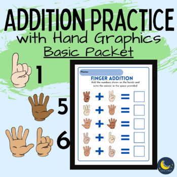 Preview of Kindergarten Addition Packet with Finger Graphics--Basic Packet
