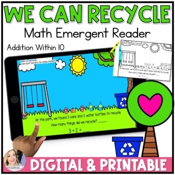 Preview of Kindergarten Addition Story Problems | Earth Day