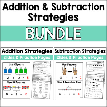 Preview of Kindergarten Addition & Subtraction Strategies to 10 *BUNDLE*