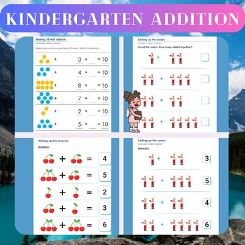 Preview of Kindergarten Addition Worksheets