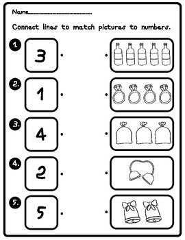 Kindergarten Addition Worksheets - add number/ counting/ paint by Mine CSK