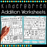 Kindergarten Addition Worksheets for Numbers 1-10