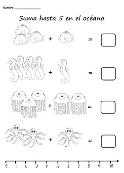 kindergarten addition worksheets in spanish hojas de