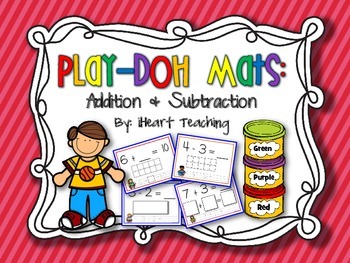 Preview of Addition and Subtraction Play-Doh Mats