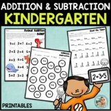 Kindergarten Addition and Subtraction Worksheets to 10