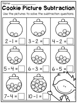 kindergarten addition and subtraction worksheets up to 10 by my teaching pal