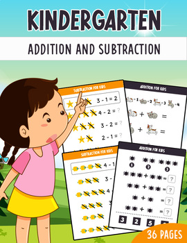 Preview of Kindergarten Addition and Subtraction Worksheets up to 10