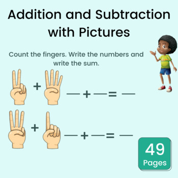 Preview of Kindergarten Addition and Subtraction with Pictures