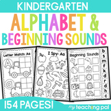 Kindergarten Alphabet & Beginning Sounds Worksheets - MEGA PACK