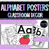Kindergarten Alphabet Posters: Spotty Boho Black and White