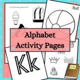 Kindergarten Alphabet Worksheets to Color