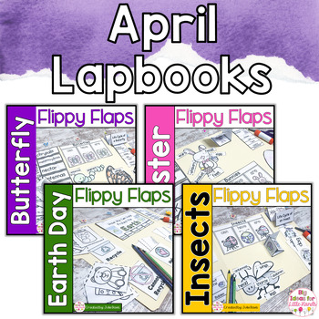 Preview of Kindergarten April Lapbook Activities Bundle | Interactive Notebook
