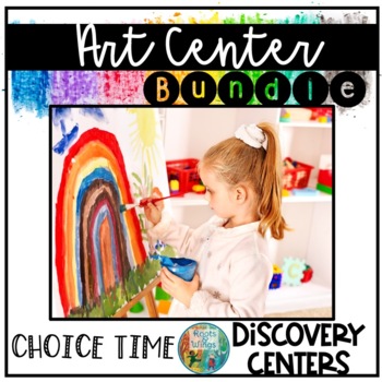 Preview of Kindergarten Art Center Bundle, Seasonal Art Projects & Lessons, Classroom Setup