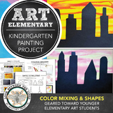 Kindergarten Art Project: Sunset Cityscape Kindergarten Pa