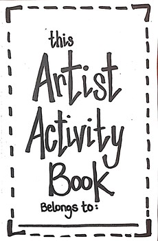 Preview of Kindergarten Artist Activity Book