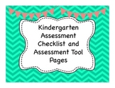 Kindergarten Asessment Notebook (Complete with Tools for A