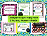 Kindergarten Assessment Data Binder & Phonemic Awareness Bundle
