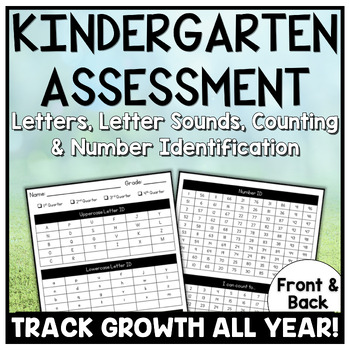 Preview of Kindergarten Assessment: Letters, Letter Sounds, Counting, Number Identification