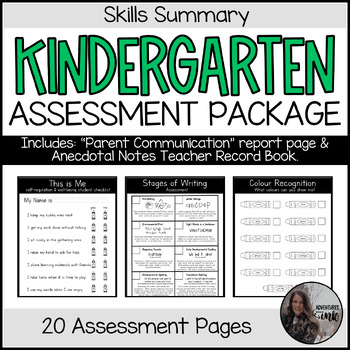 Preview of Kindergarten Assessment Package - (Parent Communication and Anecdotal Notes)