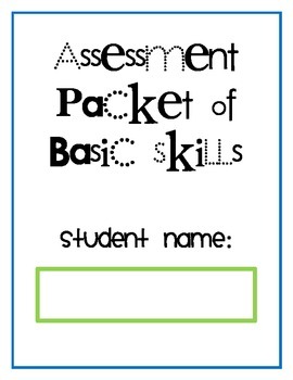 Preview of Kindergarten Assessment Packet of Basic Skills