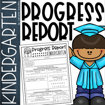 Preview of Kindergarten Assessment Progress Report Number Letter Recognition EDITABLE