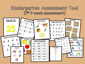 Preview of Kindergarten Assessment Tool (1st 9 weeks of school)