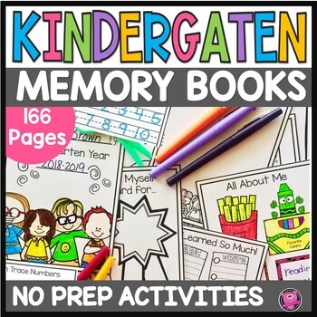 Preview of Kindergarten Assessment Worksheets Activities & Portfolios for Memory Books 