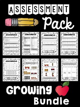 Preview of Kindergarten Assessments Growing Bundle Pack