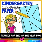 Kindergarten Autograph Signing Paper: Ready to print for e