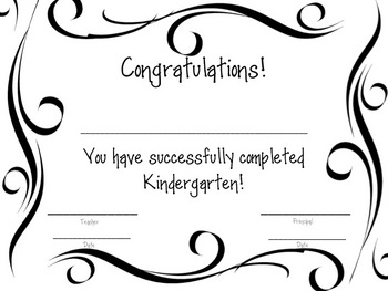 Kindergarten Awards/Certificates by First Grade Fanatics TpT