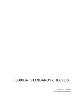Preview of Kindergarten B.E.S.T Standards Checklist