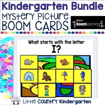 Preview of Kindergarten Boom Cards - Kindergarten Math and Reading Intervention & Centers