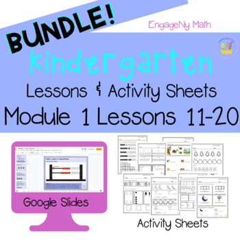 Preview of Kindergarten BUNDLE Engage NY Module 1 Lessons 11-20