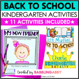 First Day of Kindergarten Back to School Welcome Activitie