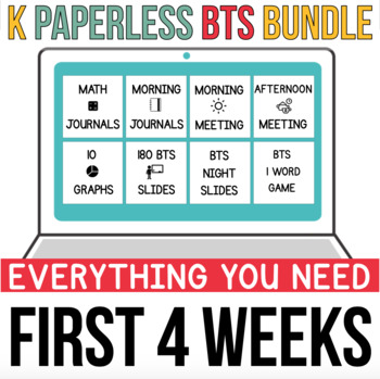 Preview of Kindergarten Back to School Bundle - First 4 Weeks of School