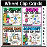 Kindergarten Back to School Clip Cards - 2D Shapes, Colors