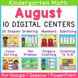Kindergarten August Back to School Digital Math Centers | 