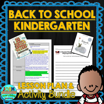 Preview of Kindergarten Back to School Lessons, Google Slides and Docs Activities