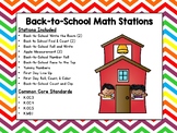 Kindergarten Back-to-School Math Stations