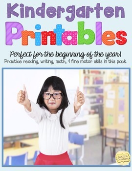 Kindergarten Back to School Printables