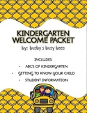 Kindergarten-Back to School- Welcome Packet-EDITABLE